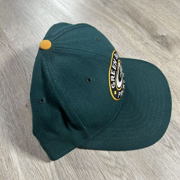 Vintage New Era Green Bay Packers Hat Snapback NFL Football Green Wool Blend Cap - Picture 9 of 9